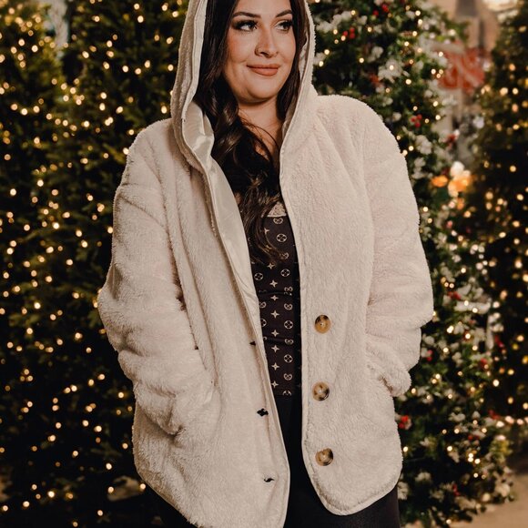 Dixxon Flannel LATTE Sherpa Cardigan - Women's L - Picture 5 of 8
